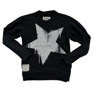 Nununu Black Falling Star Magic Sweatshirt Size 6-7